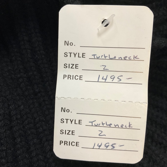 LA PRESTIC OUISTON BLACK CASHMERE KNIT TURTLENECK SWEATER - Picture 6 of 7